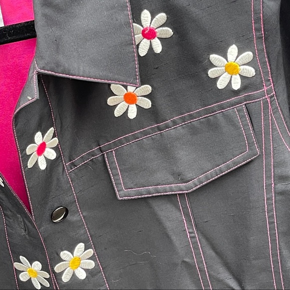 BOB MACKIE Wearable Art Navy Jacket embroidered - Picture 4 of 6